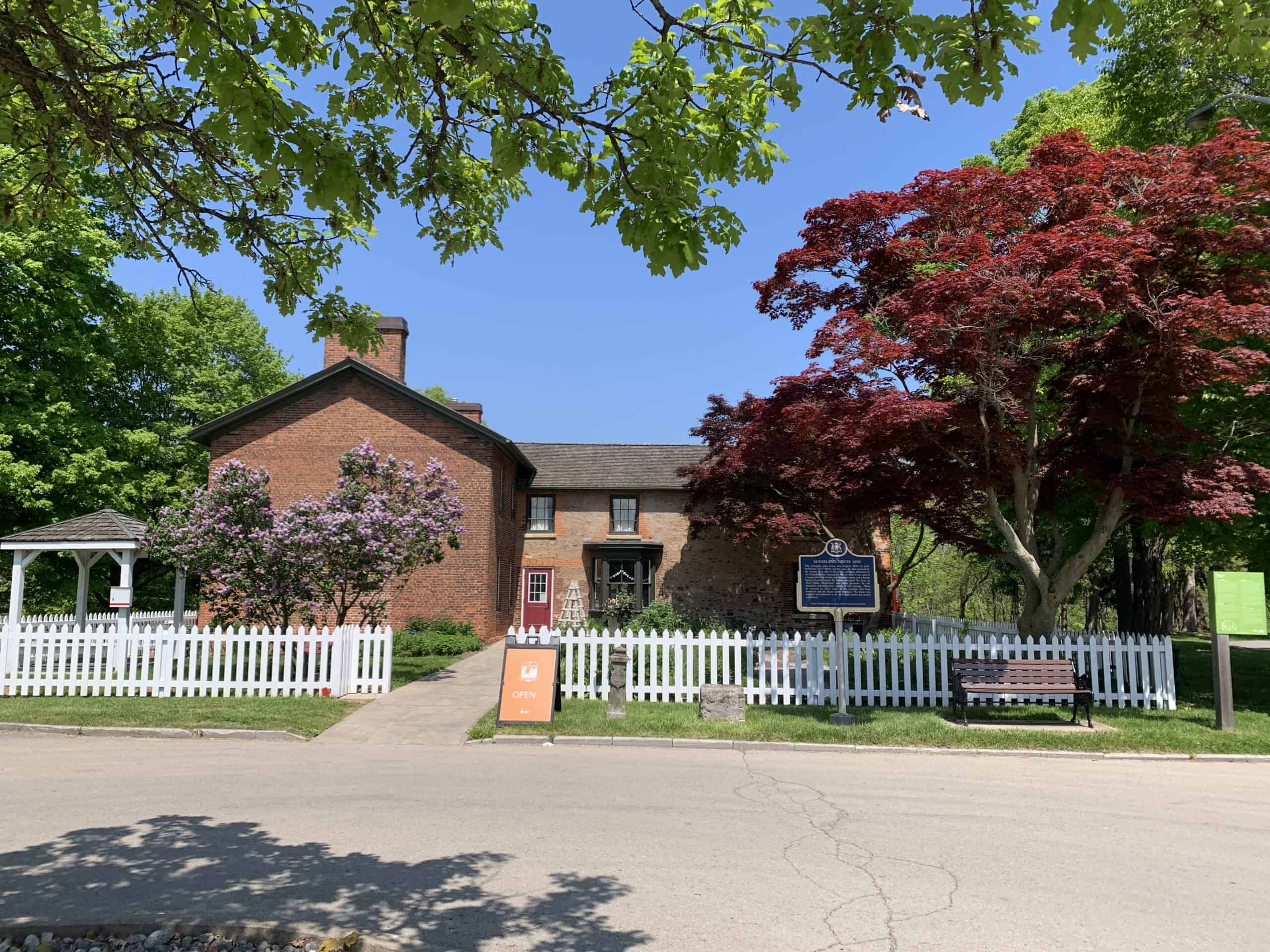 The entrance to the McFarland House.