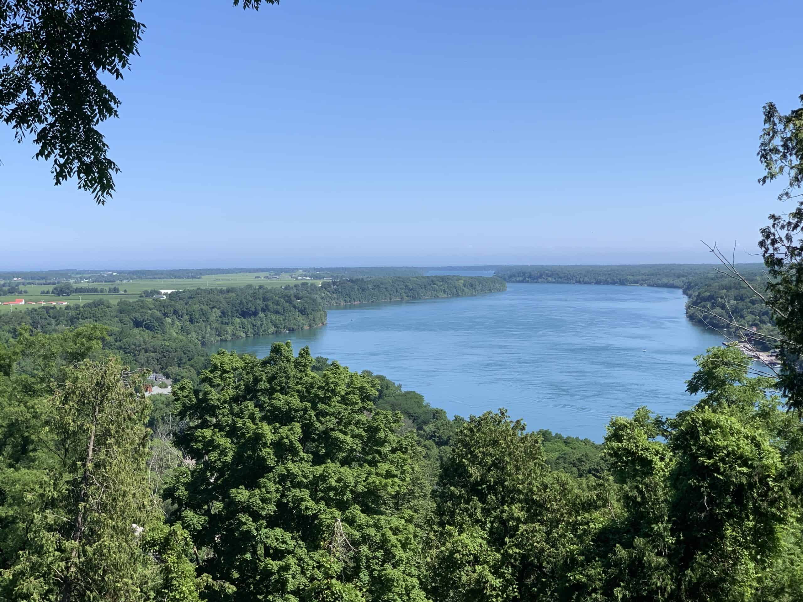 The view from Queenston Heights Park over the Niagara River