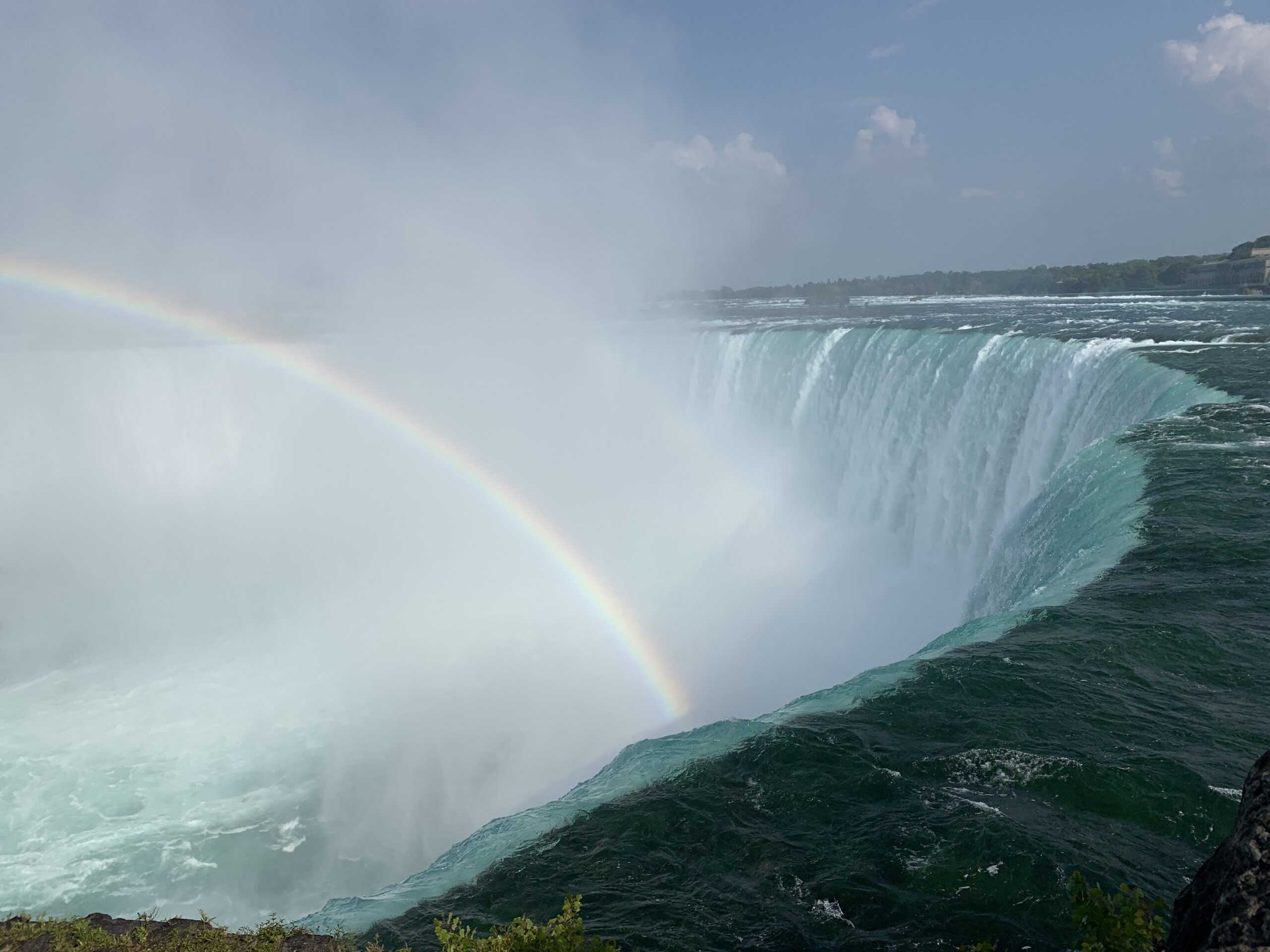 Niagara Falls with a rainbow