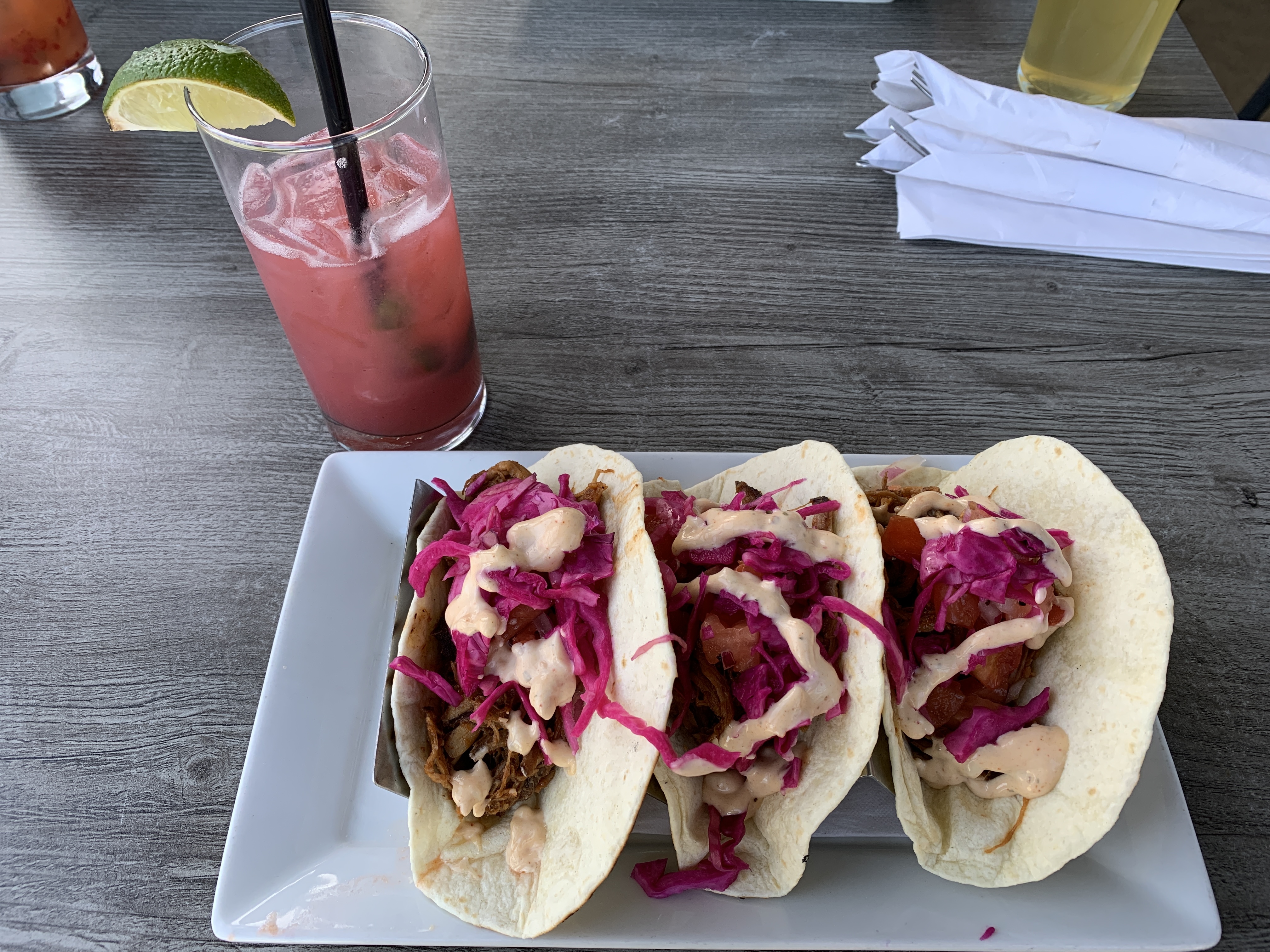 Pulled pork tacos at the Mill on Main