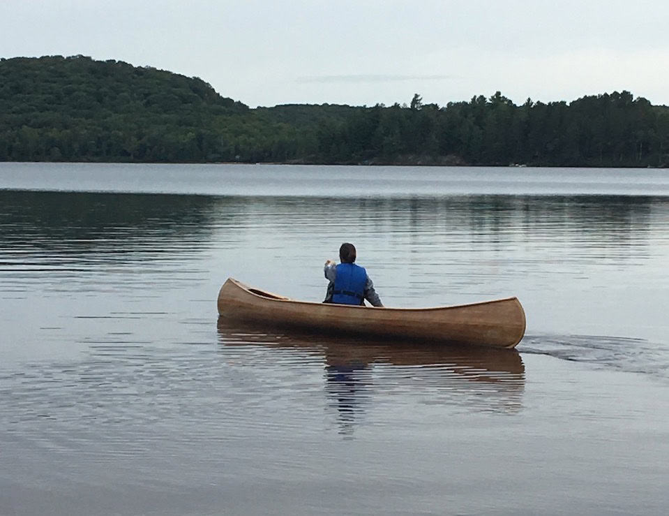 canoe on a lake