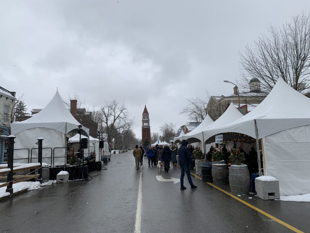 Queen St in Niagara-on-the-Lake closed hosting the Icewine Festival