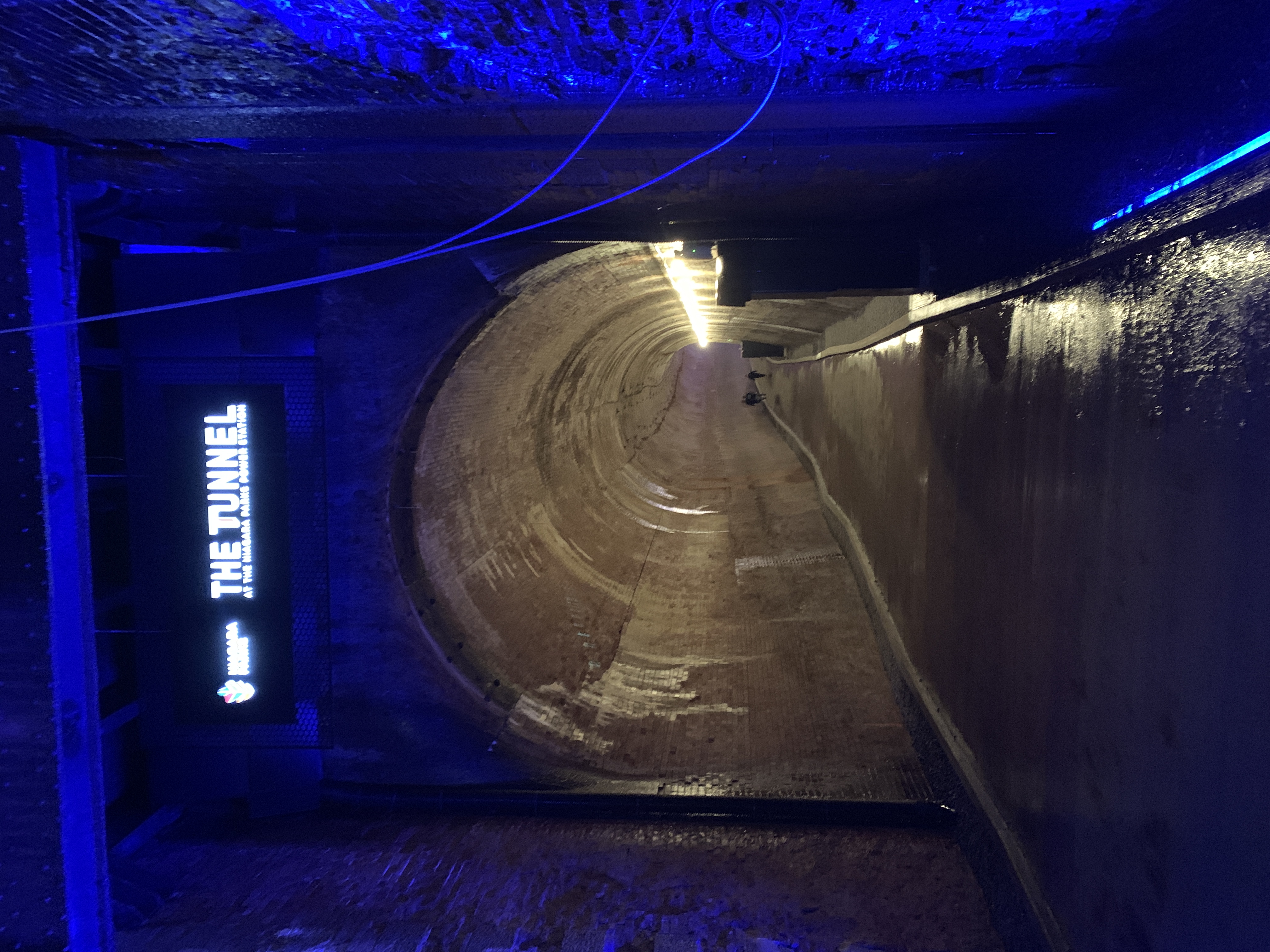 The Tunnel under the Niagara Parks power station is well lit