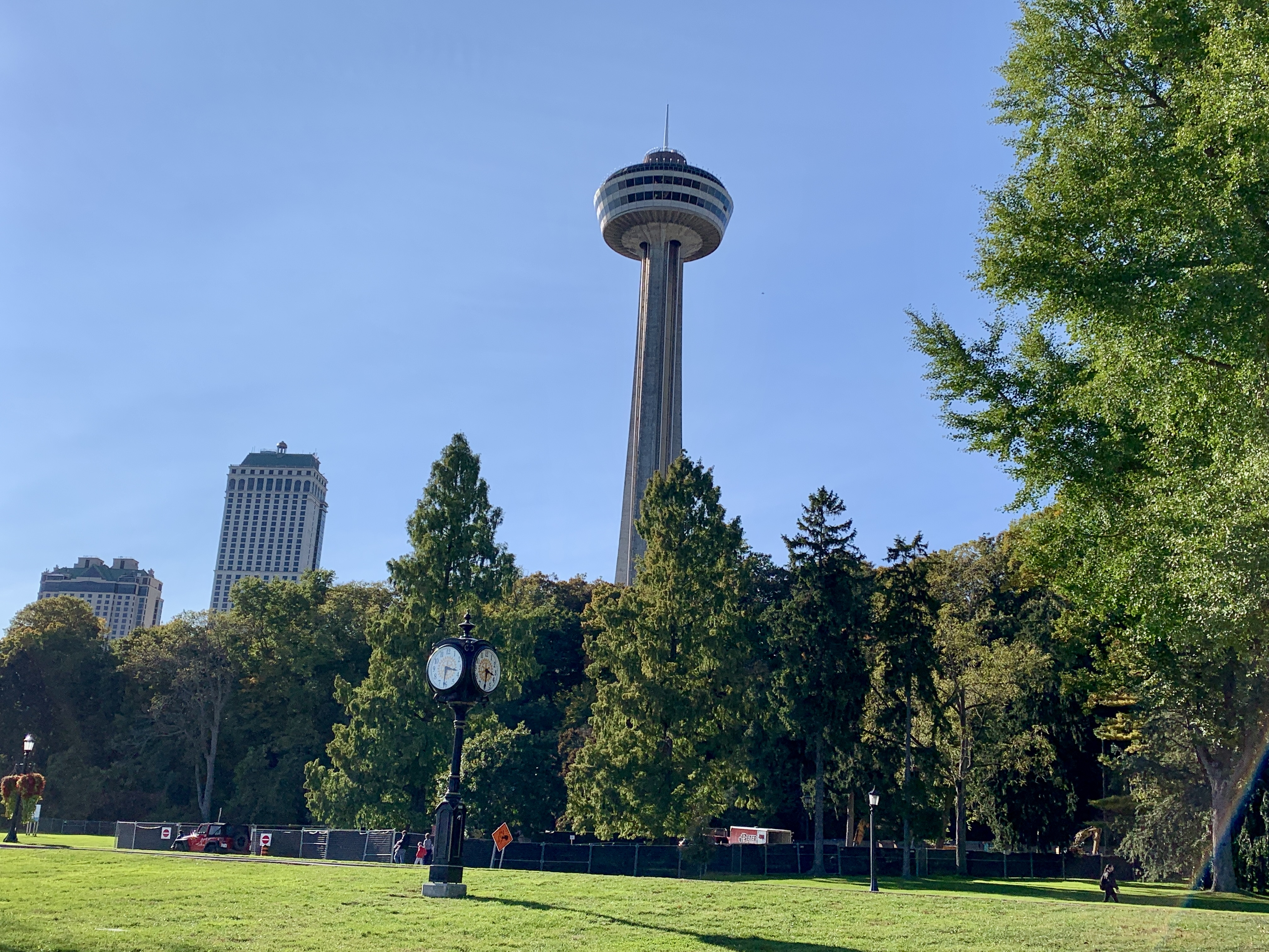 Skylon Tower is a tall tourism tower in Niagara Falls that has one of the best restaurants in Niagara Falls with a view in its dining room.